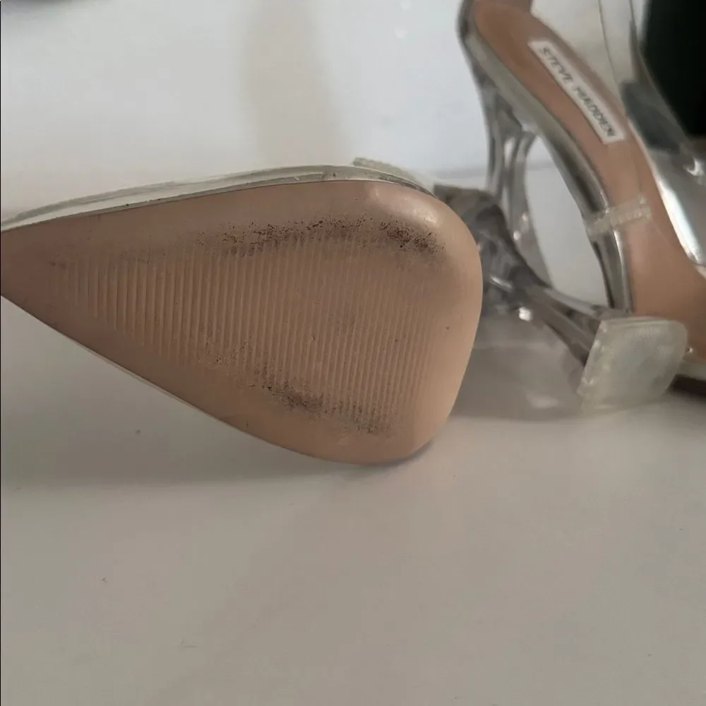 Steve Madden Transparent Heels with Nude Accents